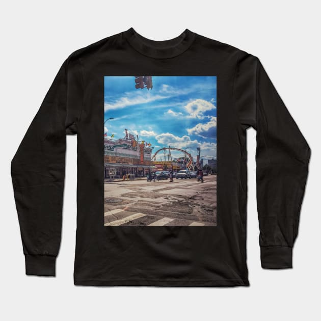 Coney Island Luna Park Brooklyn NYC Long Sleeve T-Shirt by eleonoraingrid